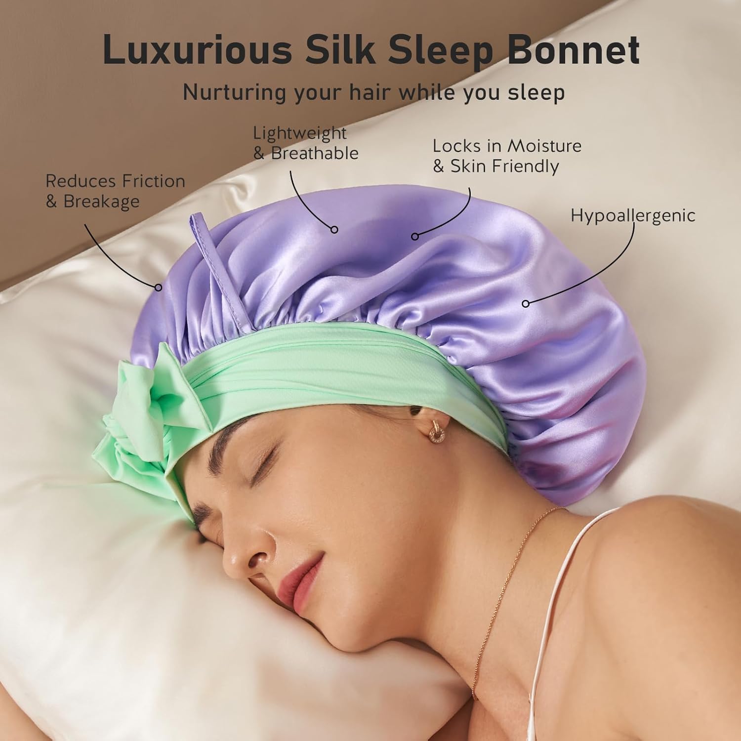 Thumbnail 1 de LitBear 22 Momme Mulberry Silk Bonnet