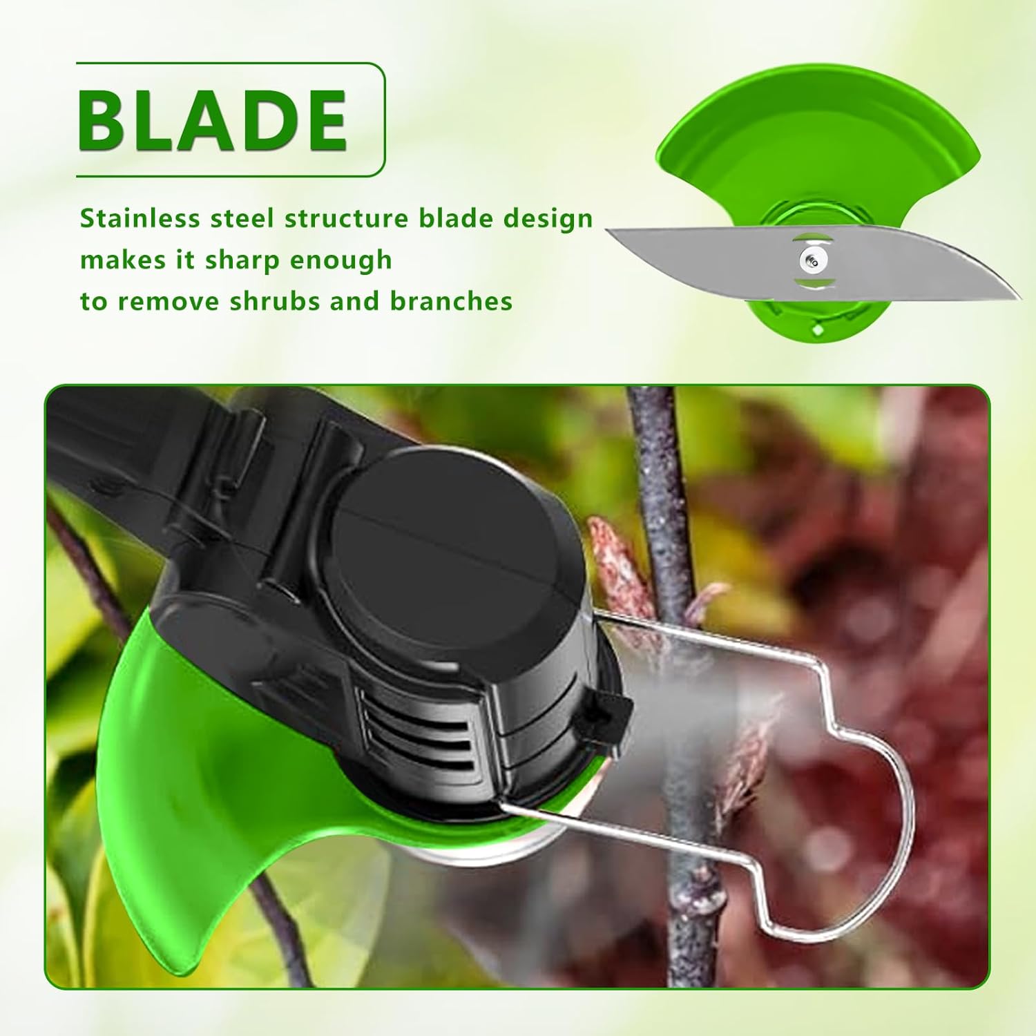 Detalle de 5 Pack Cordless Strimmer Blades – Metal Weed Wacker Replacement Blades Set for Garden Maintenance