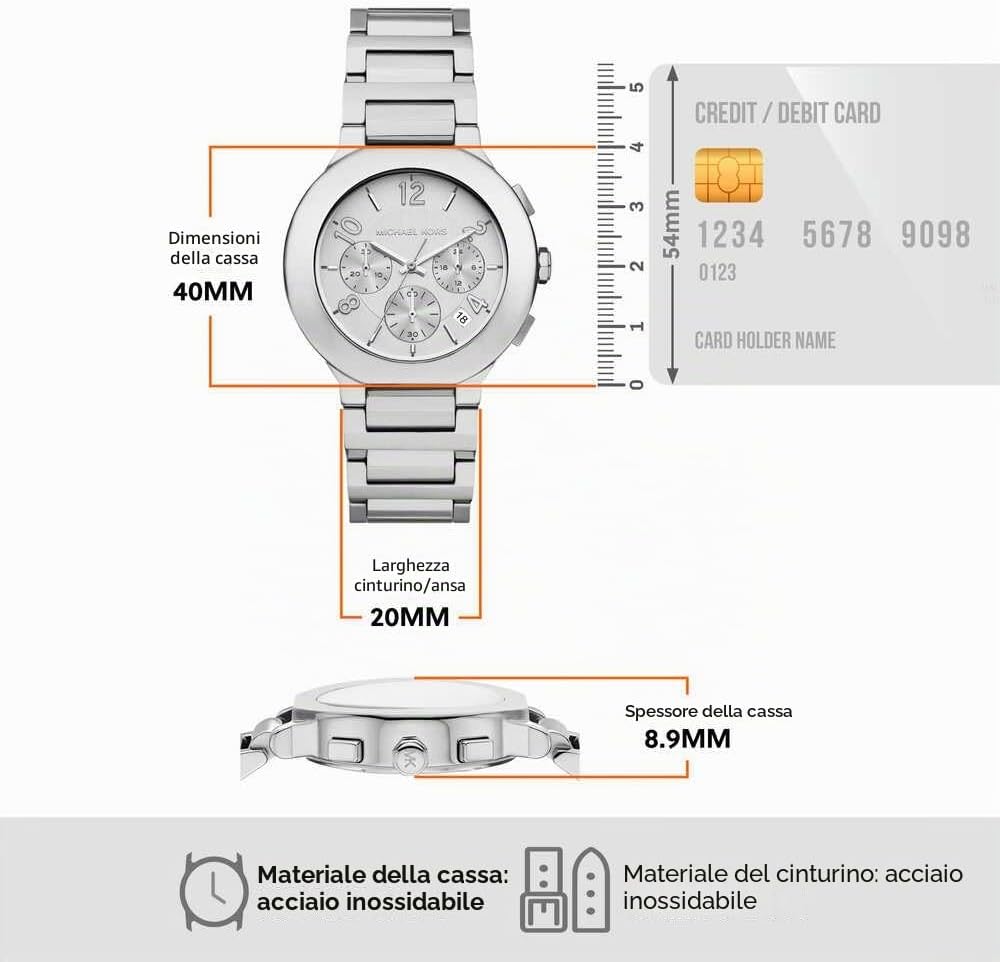 Thumbnail 6 de Michael Kors Orologio Gramercy da donna con cronografo al quarzo e cinturino in acciaio