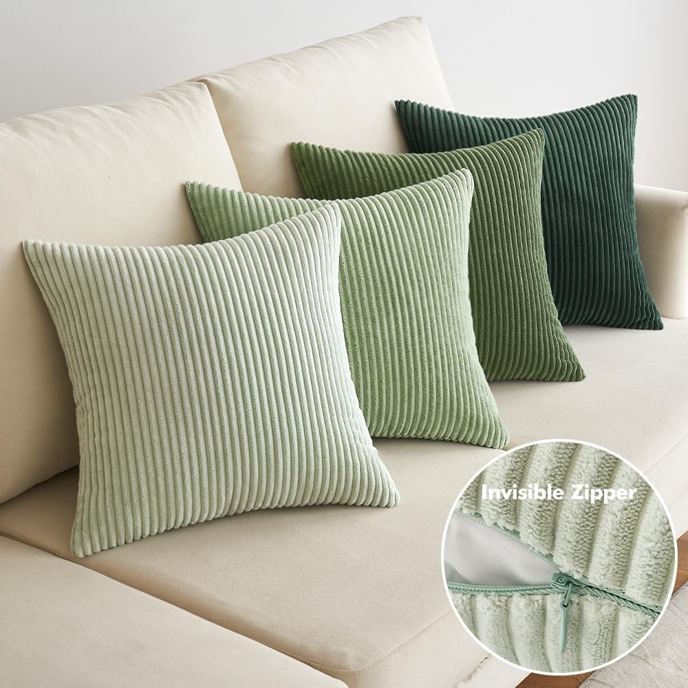 Thumbnail 3 de EMEMA Kissenbezug 50x50 cm Kordsamt 4er Set