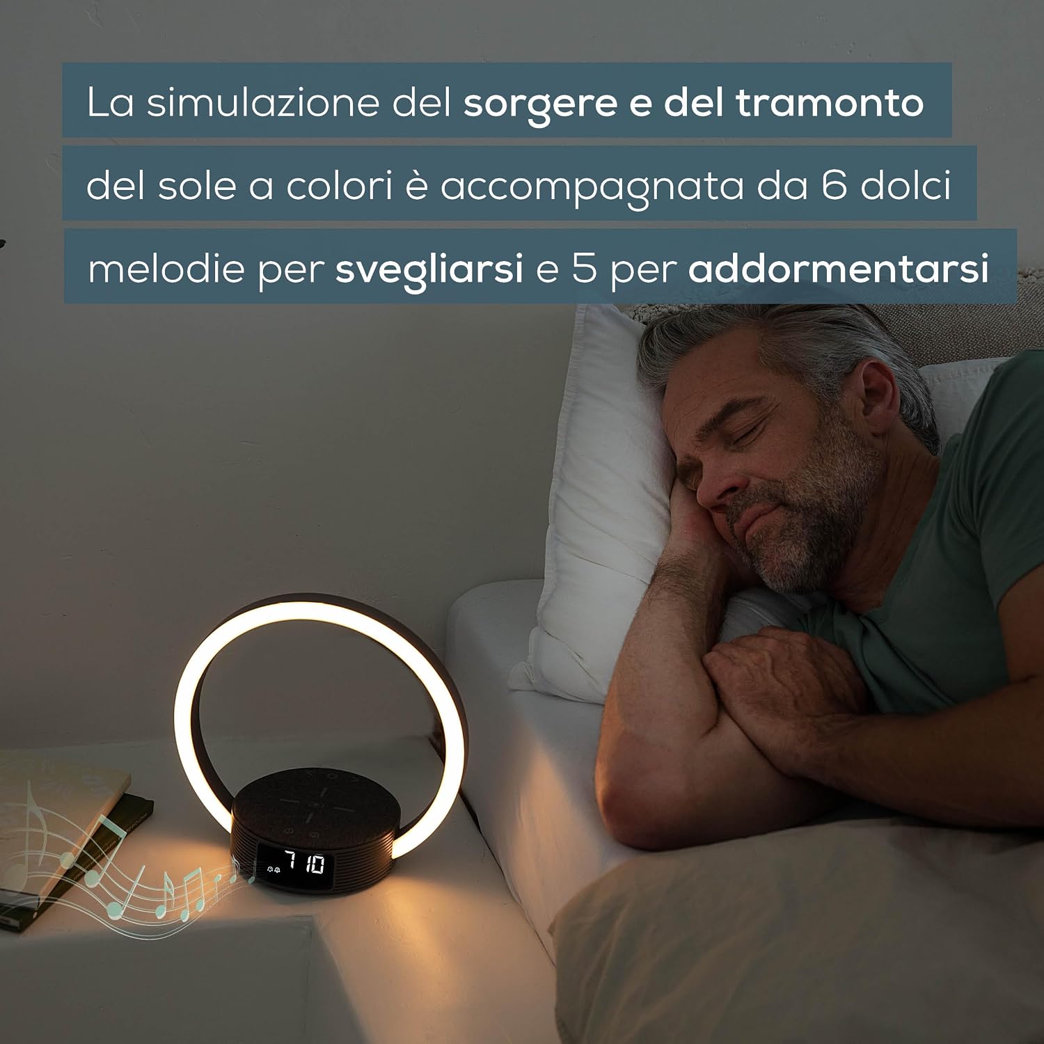 Detalle 2 de Beurer WL 65 Luce Sveglia con Ricarica Wireless 10 W
