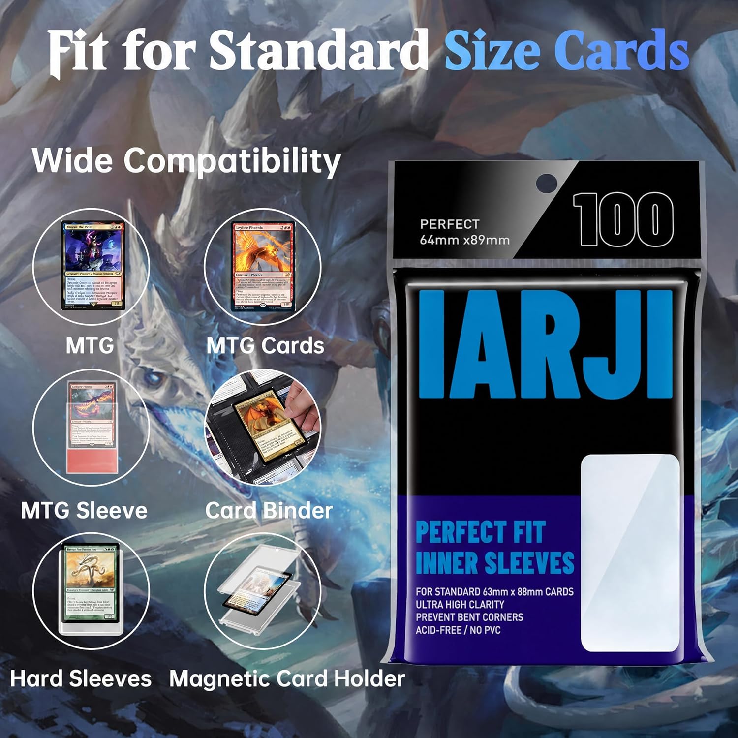 Detalle de 600ct Perfect Fit card sleeves 64x89mm
