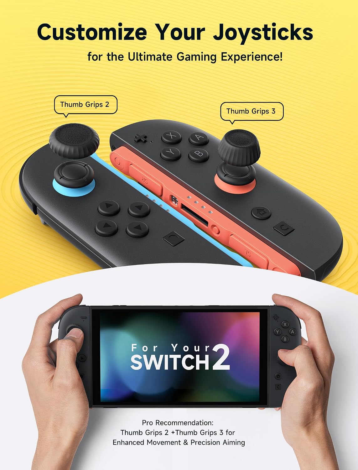 Thumbnail 2 de JSAUX Thumb Grips for Nintendo Switch 2, 6pcs