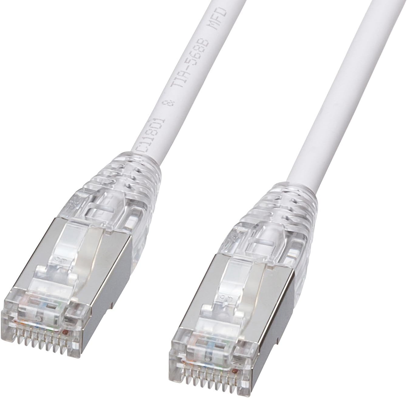 Detalle de サンワサプライ KB-SL5STPS-02W CAT5e STP LANケーブル 2m・スリム・ホワイト