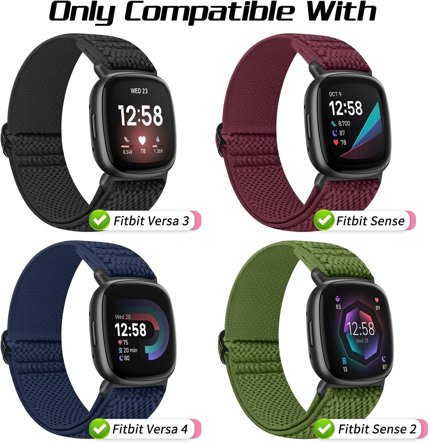 Thumbnail 4 de Tiptops Nylon Loop Straps for Fitbit Versa