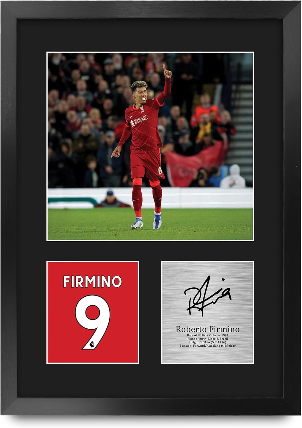 Thumbnail 3 de HWC Trading Roberto Firmino signed framed A4 print (Liverpool gift)