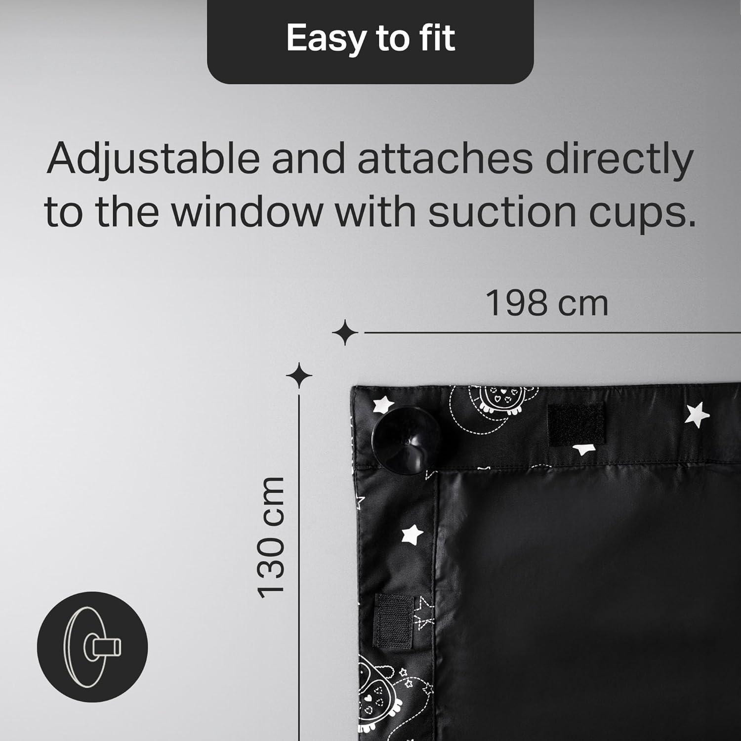 Detalle de Tommee Tippee Sleeptight Portable Blackout Blind with Suction Cups (130 x 198cm)