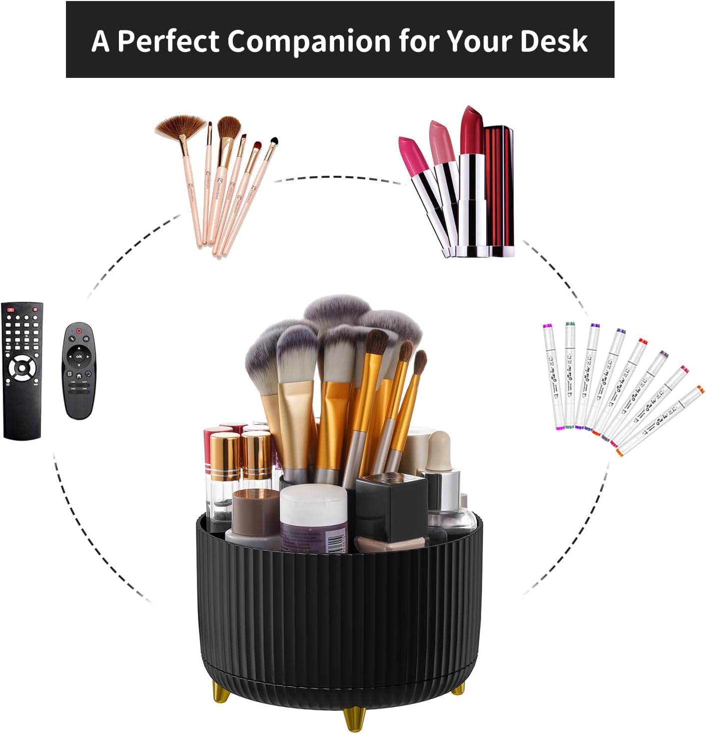 Thumbnail 5 de Marbrasse Desk Organiser 5‑compartment 360°