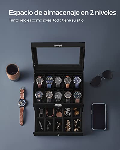 Thumbnail 2 de SONGMICS JWB020B01 Caja relojes 20 ranuras