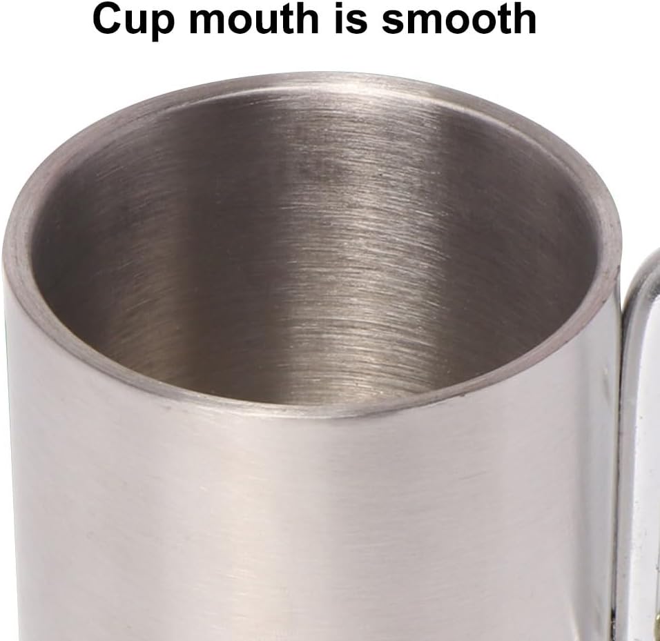 Thumbnail 4 de MiOYOOW Stainless Steel Carabiner Mug — 300ML, Double‑Walled Camping Cup with Snap Handle