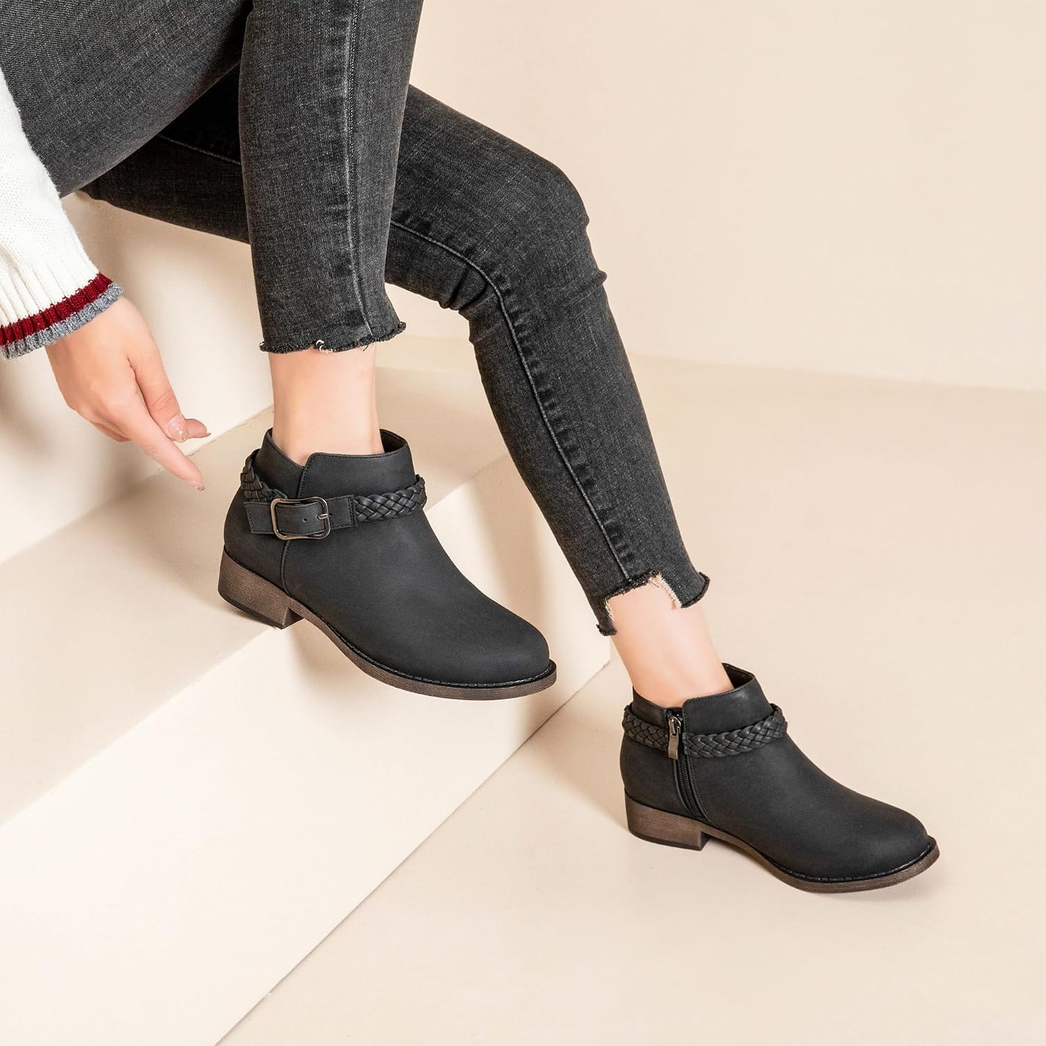 Detalle 2 de Veittes Women's Ankle Boots Classic Side Zip