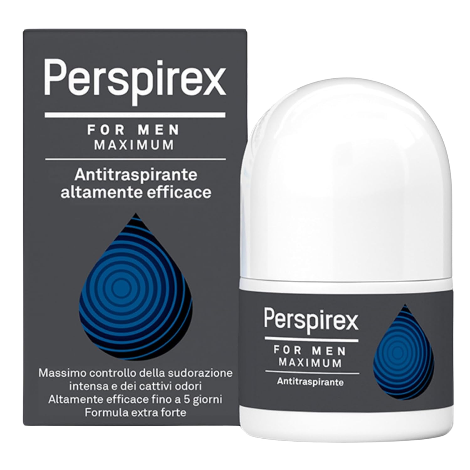 Perspirex Strong: Antitranspirant-Roller gegen starkes Schwitzen (Strong 20 ml) für Herren