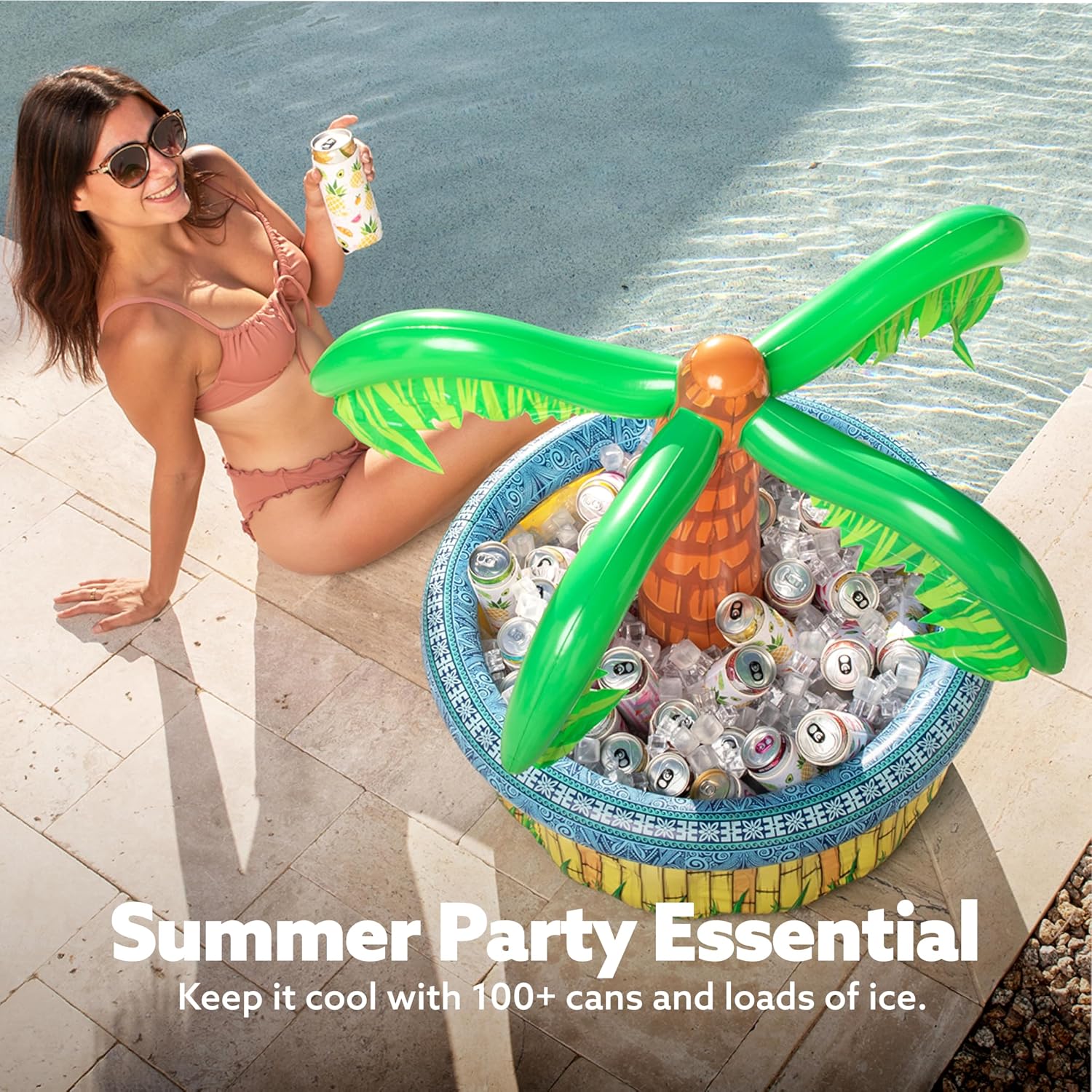Detalle 2 de JOYIN 71 cm Inflatable Palm Tree Cooler for Beach & Luau Parties