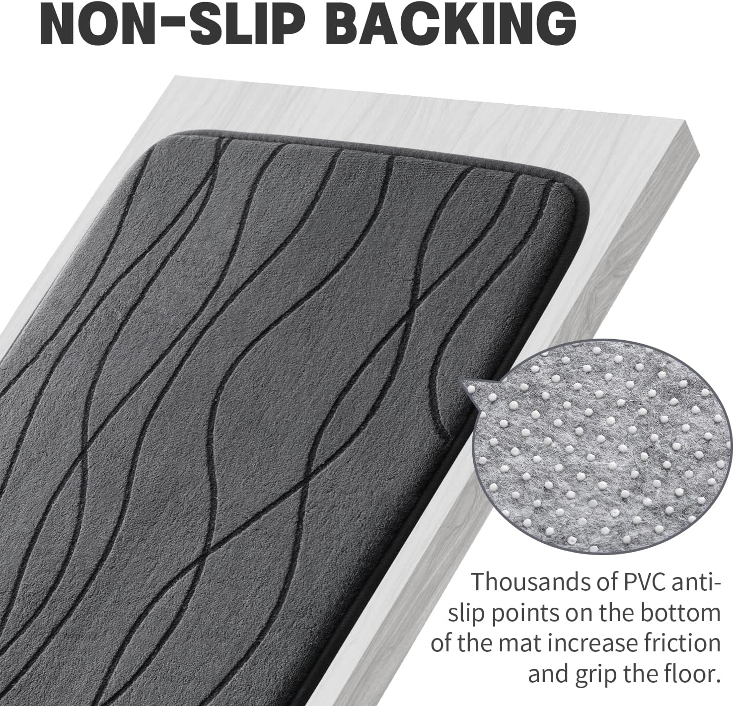 Thumbnail 5 de YIHOUSE Memory Foam 5-Piece Bath Rug Set