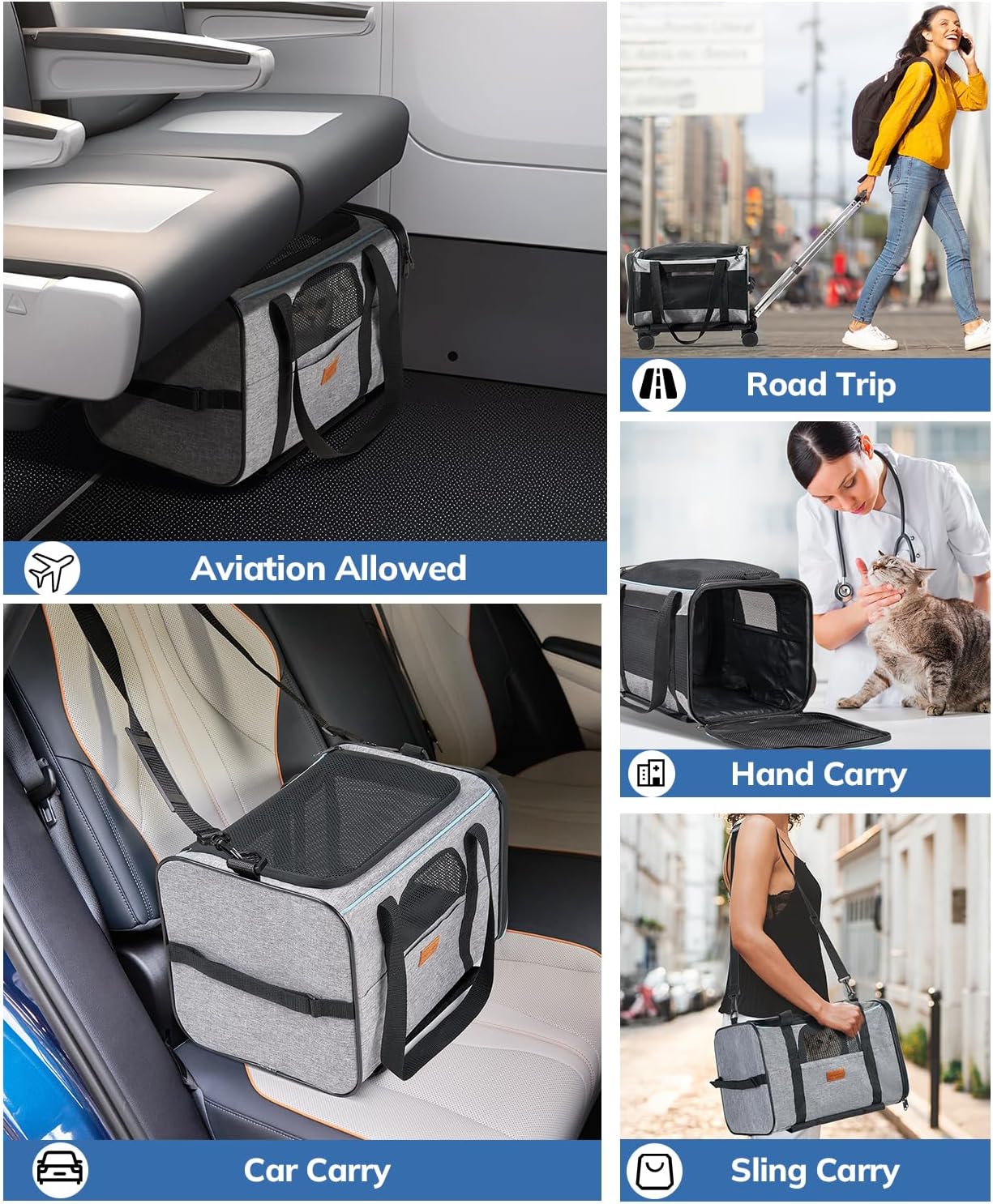 Thumbnail 1 de Morpilot Transportín con Ruedas para Gatos y Perros