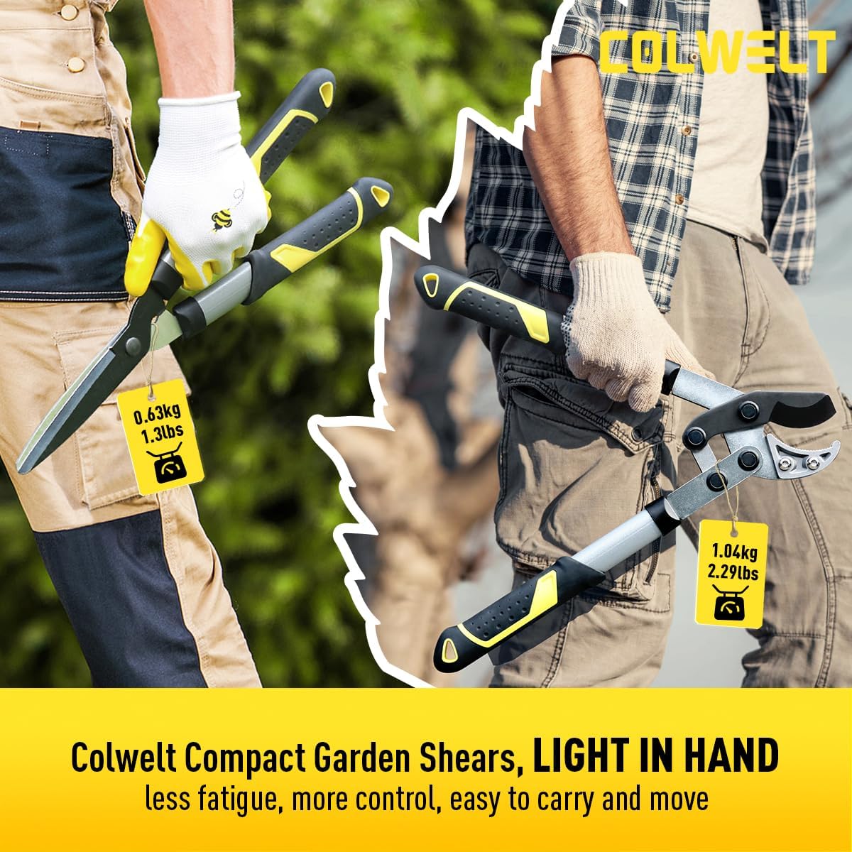 Detalle 2 de Colwelt Garden Shears for Hedges Set 3Pcs, 42cm – Compact Pruning Kit