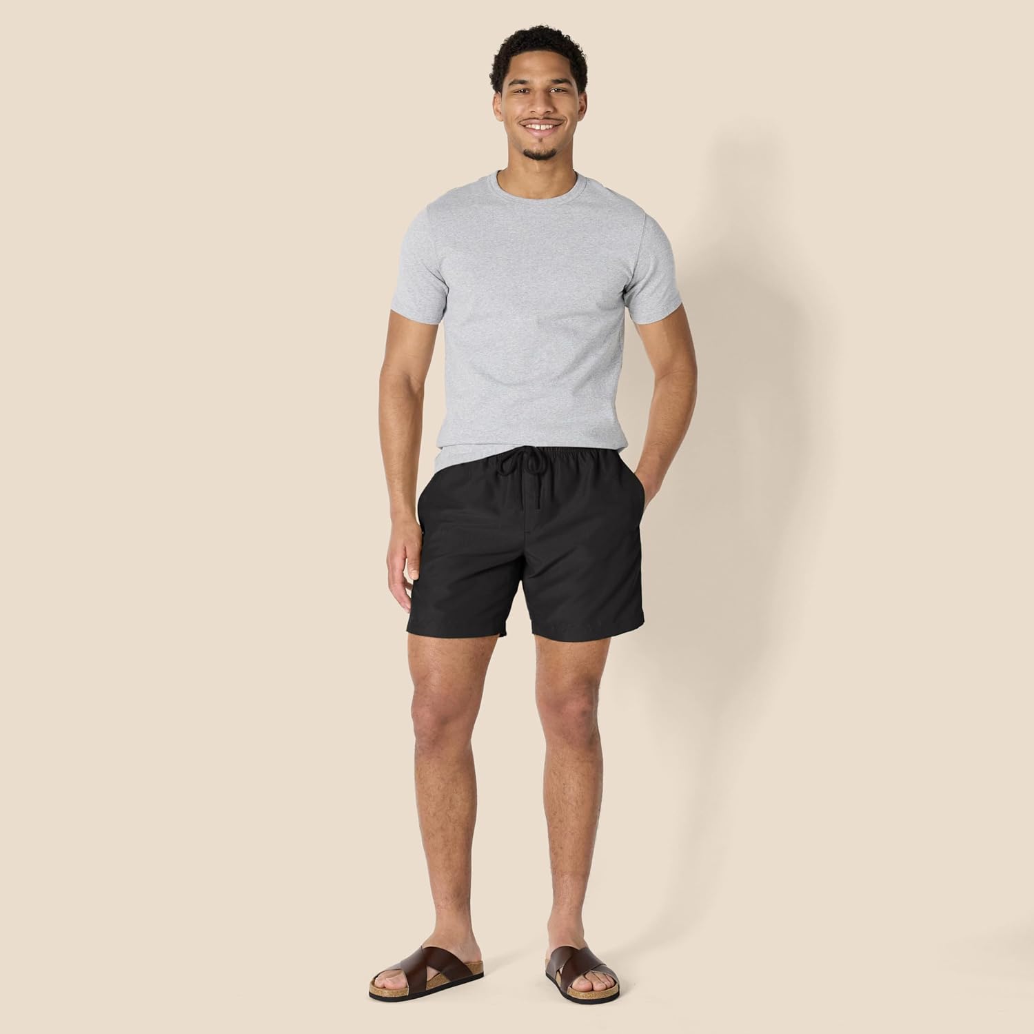 Detalle de Amazon Essentials Men's Swim Trunk with Mesh Liner, Pockets, and Drawcord