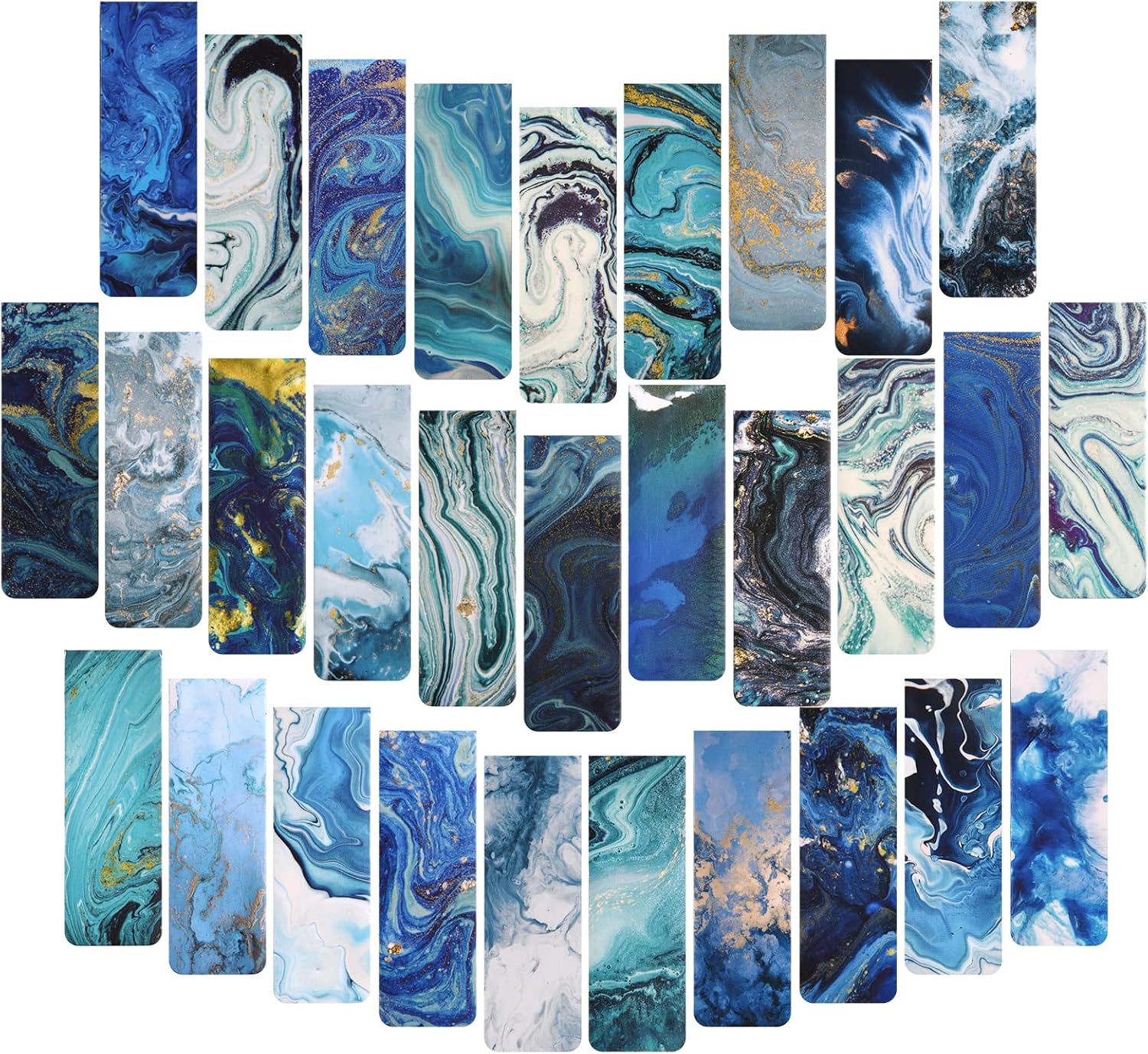 Detalle de Vicloon magnetische bladwijzers, 30 stuks met oceaanmotieven, 6 x 2 cm