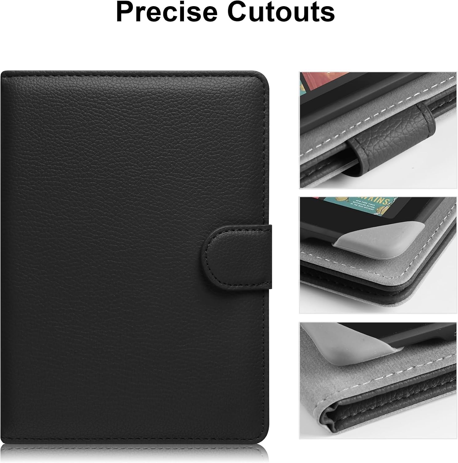 Detalle de HoYiXi Universal-Hülle für 6–6,8'' E-Book-Reader (z. B. Kindle Paperwhite, Kobo Clara, Tolino, PocketBook) – Schwarz