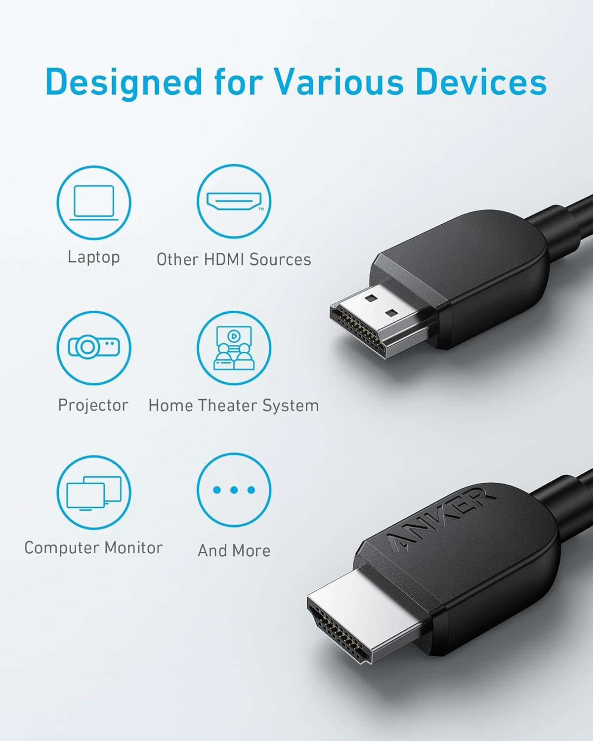 Thumbnail 5 de Anker HDMI Cable 10 ft 48 Gbps