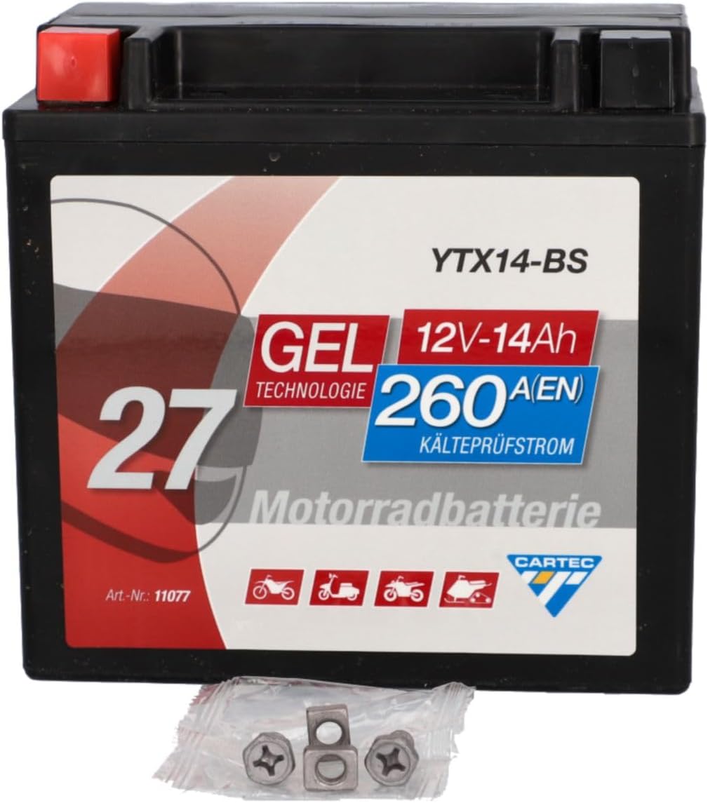 Thumbnail 6 de CARTEC YTX14-BS 14Ah Gel-Batterie 🏍