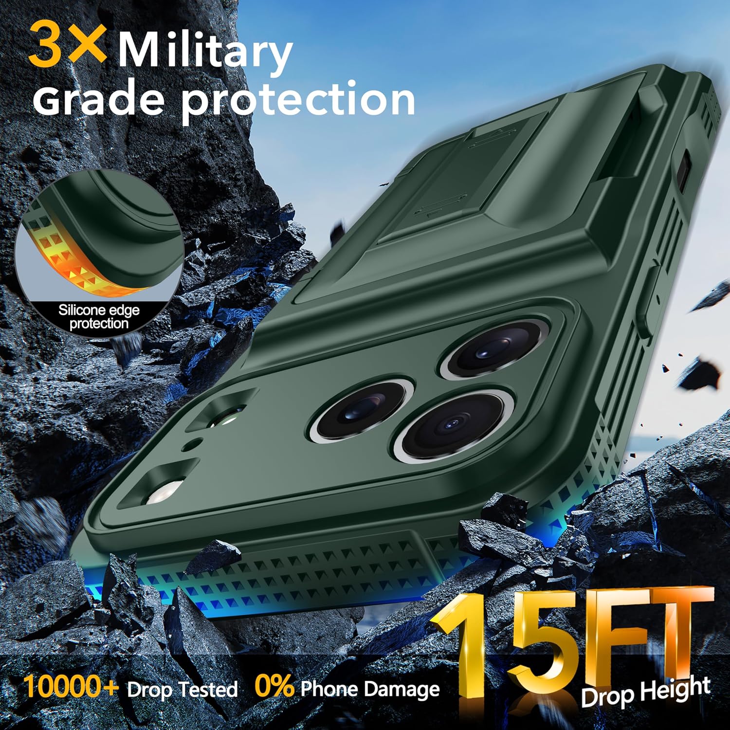 Thumbnail 6 de Oterkin iPhone 17 Pro Max Wallet Case with Card Holder, Stand & RFID Blocking