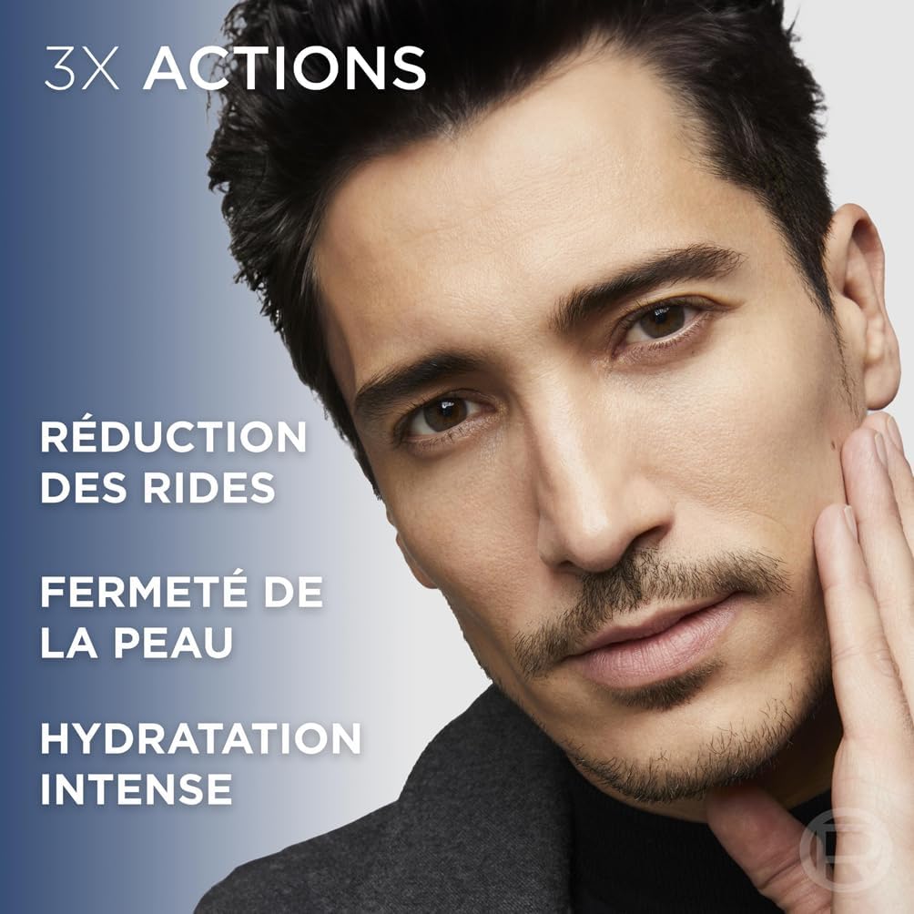 Detalle de L’Oréal Paris Men Expert Power Age – Soin visage revitalisant & anti-âge à l’acide hyaluronique (format XXL) 100 ml