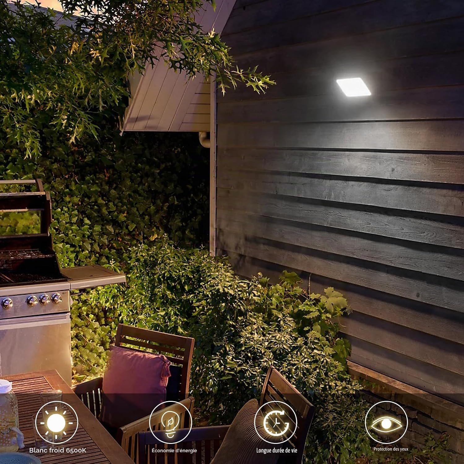 Detalle 2 de Fosingut Spot Exterieur Floodlight led-buitenschijnwerper 200 W, IP66, 6.500 K