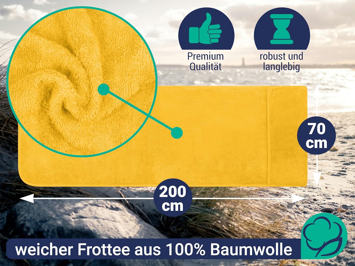 Thumbnail 1 de Marie’s Home Fodera in spugna per sedia da giardino e sdraio 70 x 200 cm – morbidezza estiva in 8 colori