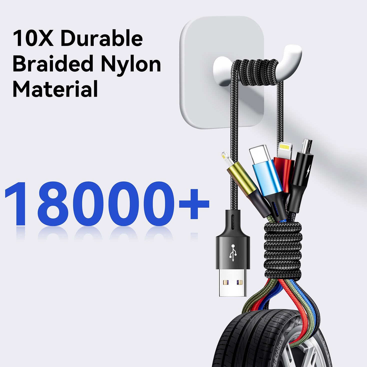 Thumbnail 5 de Multi Charging Cable 6ft 4‑in‑1 2-Pack 🔌