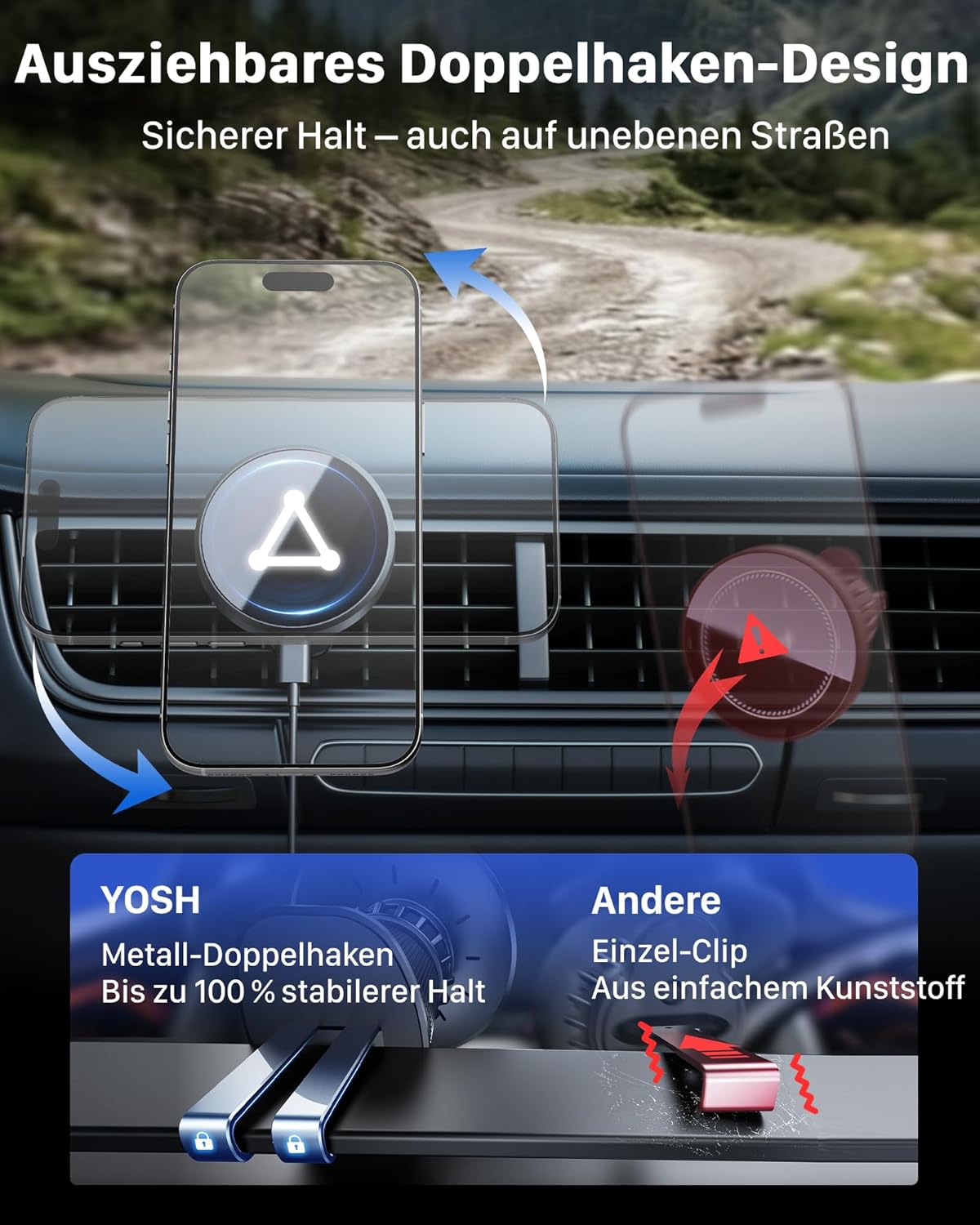 Thumbnail 5 de YOSH Magsafe Autohalterung 15W