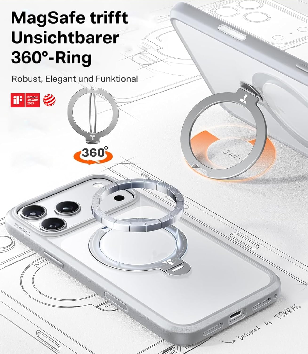 Thumbnail 6 de TORRAS Ostand Q3 Spin für iPhone 17 Pro Hülle