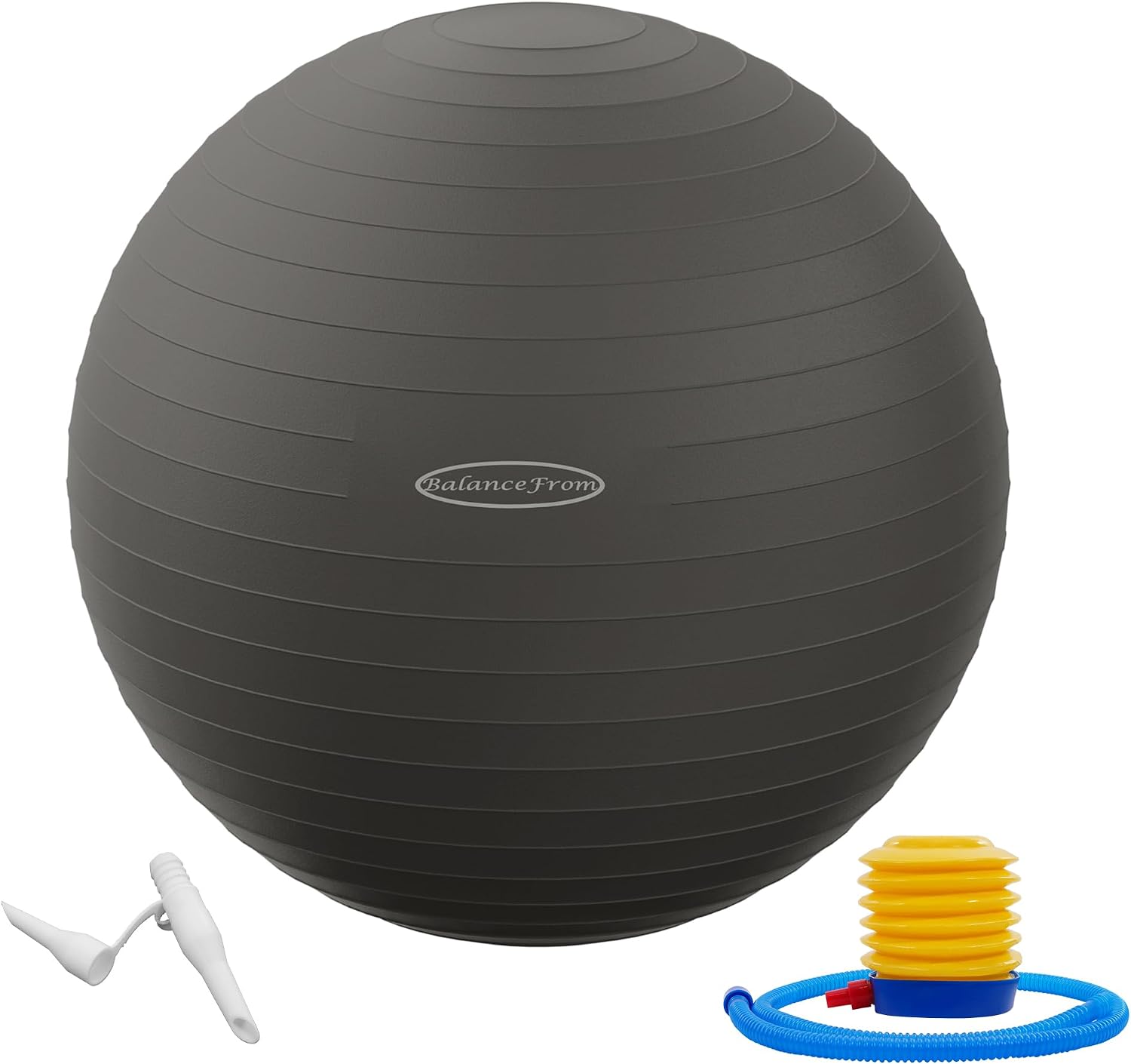 Detalle de Fitvids Exercise Ball for Fitness, Yoga, Pilates (Quick Pump) – Anti-Burst, Slip Resistant Balance Ball