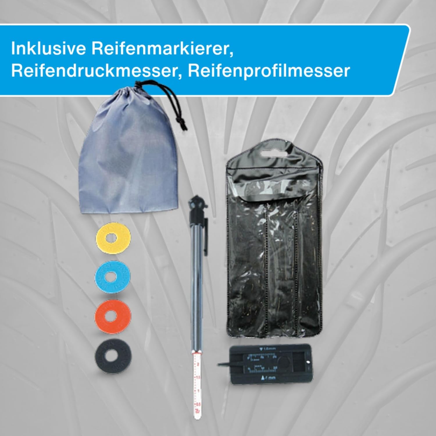 Detalle de cartrend Felgenbaumwagen – fahrbar mit Reifenschutzhülle, geeignet für Felgen bis 255 mm Breite