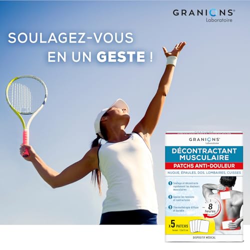 Thumbnail 4 de Granions Décontractant musculaire, 5 patchs antidouleur chauffants 8 h