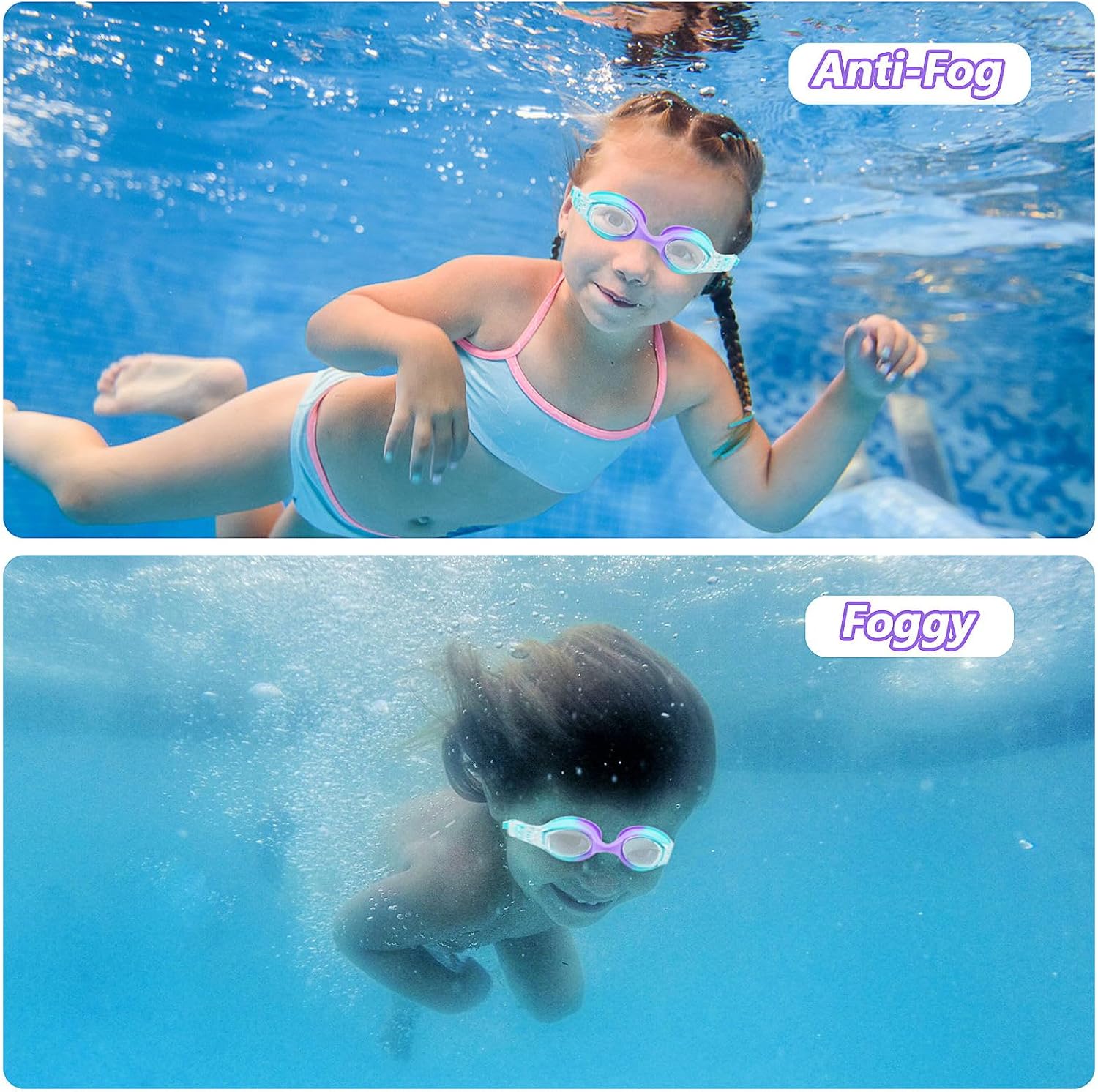 Thumbnail 4 de Mezere Kids Swimming Goggles 6-14 Anti Fog