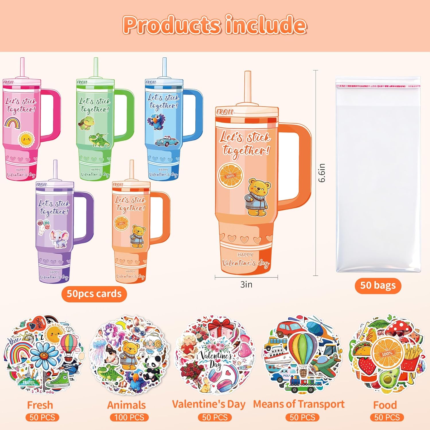 Thumbnail 2 de AYGXU Valentine's Stickers 300pcs 🎨