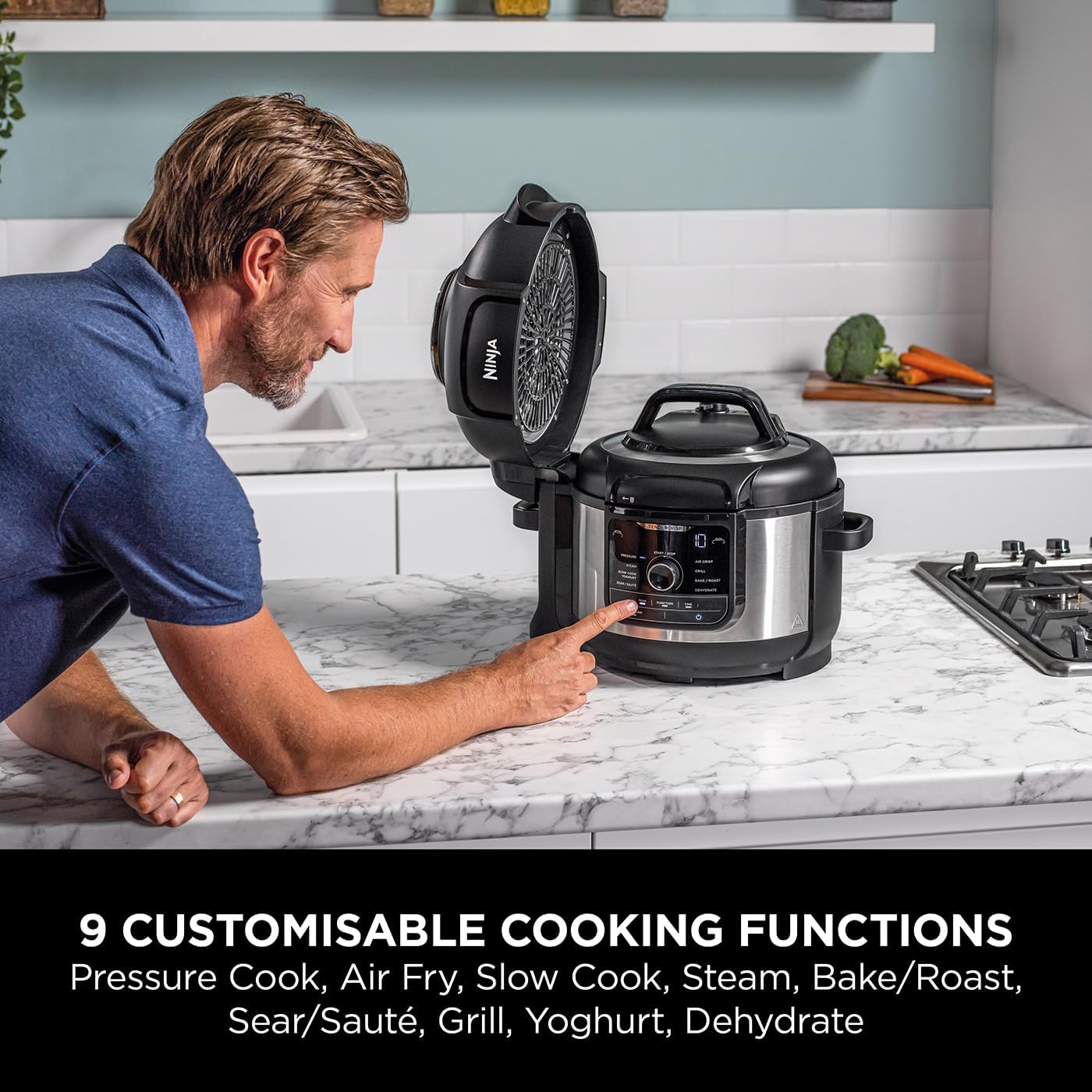 Thumbnail 3 de Ninja Foodi 9-in-1 Multi Cooker OP350UK (6L) – pressure cook, air fry, slow cook & more in one pot