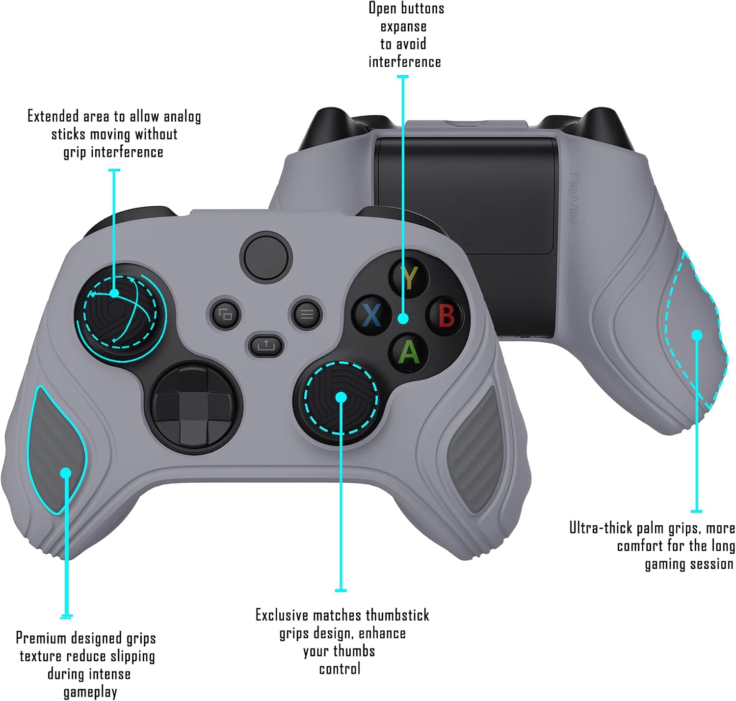Thumbnail 4 de playvital Scorpion Edition two-tone silicone case for Xbox controller