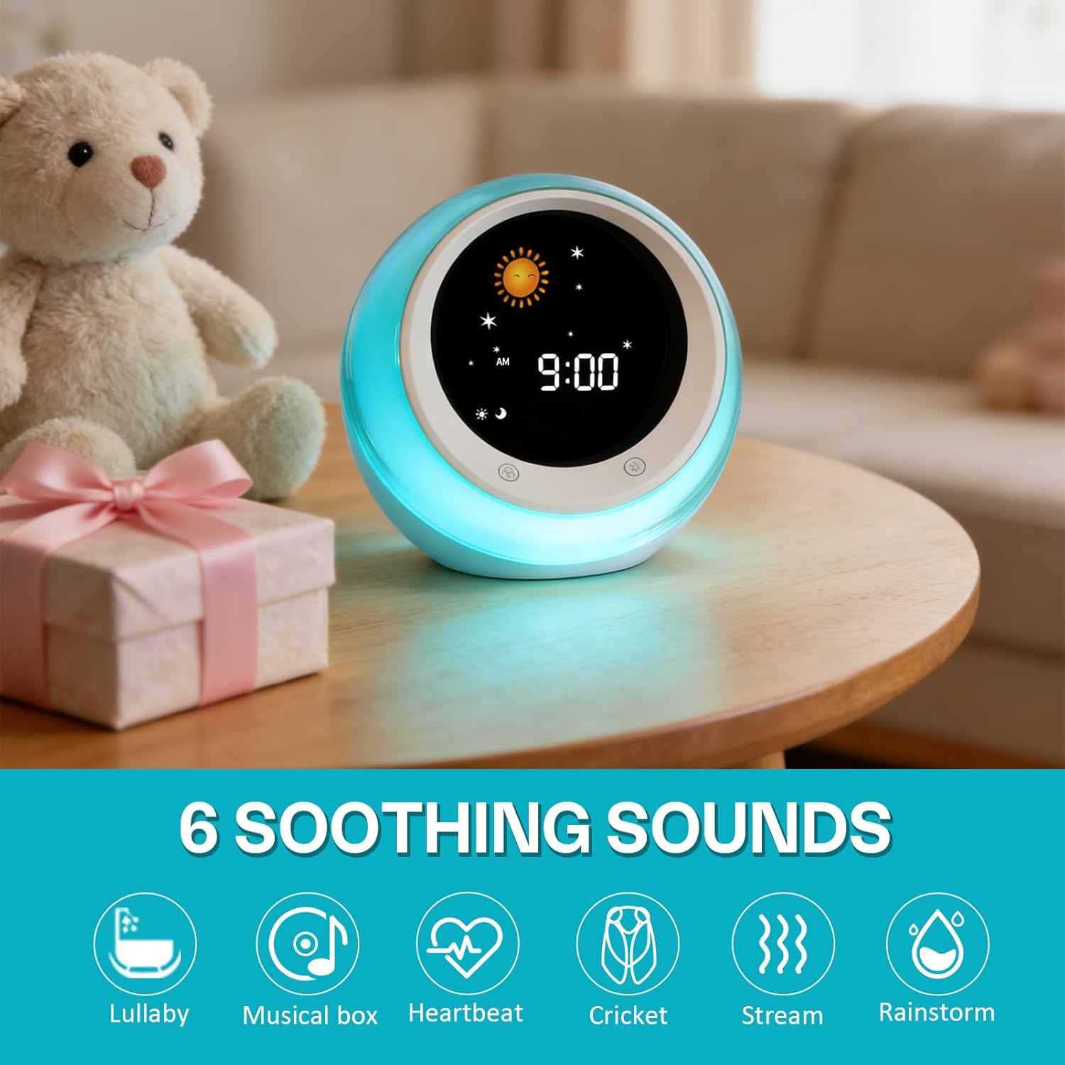 Thumbnail 6 de iHoo Toddlers Sleep Training Clock: Sun & Moon Wake Clock for 2–9 Years