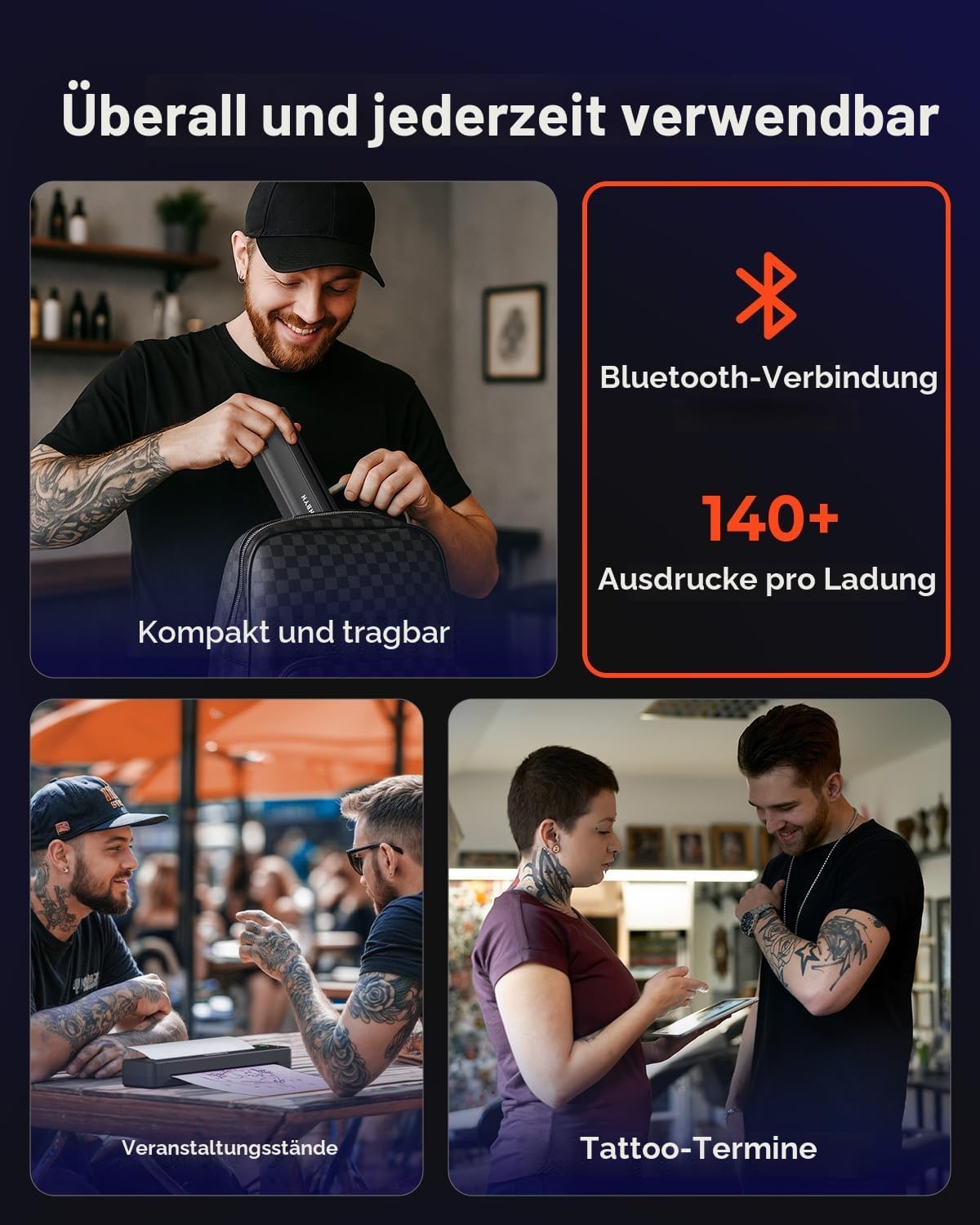 Thumbnail 2 de MUNBYN ITP06 Tattoo Drucker 300 DPI 🖨