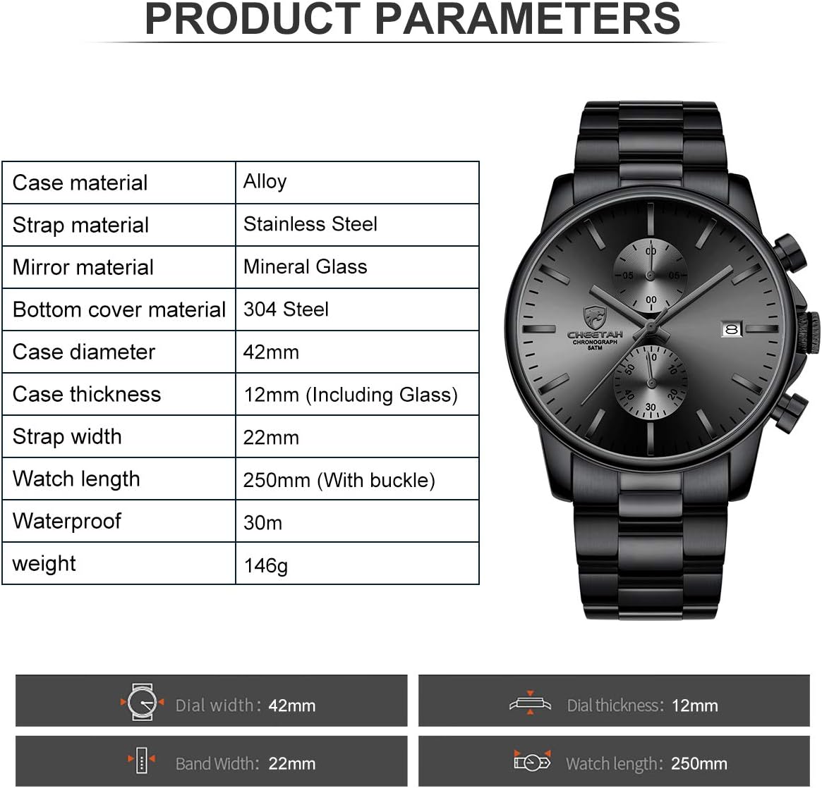 Thumbnail 2 de Herrenuhr Chronograph Quarz 3 ATM
