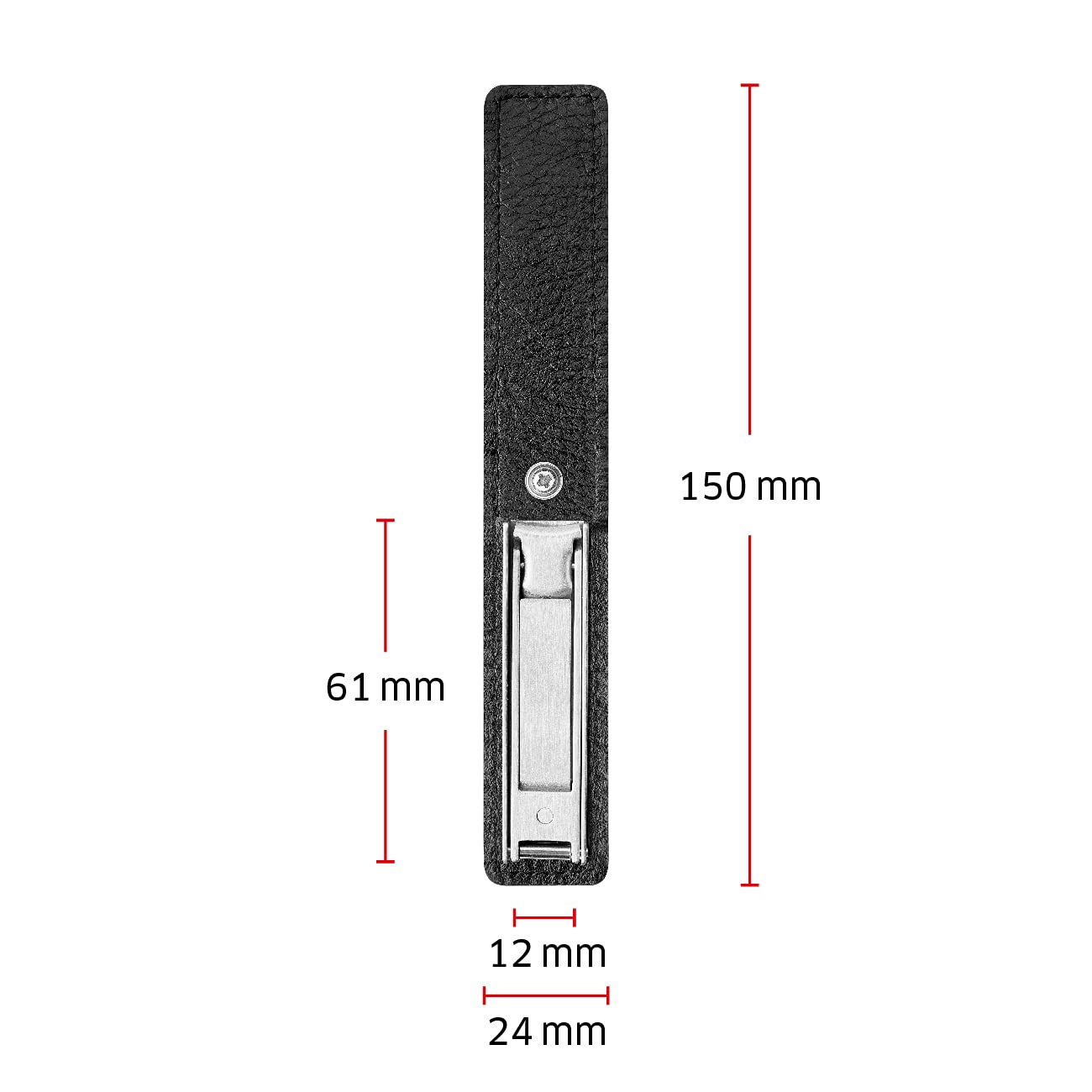 Thumbnail 3 de ZWILLING Nagelknipser mit Schlüsselanhänger im Lederetui – leicht gebogene Schneide, Premium Qualität in Schwarz