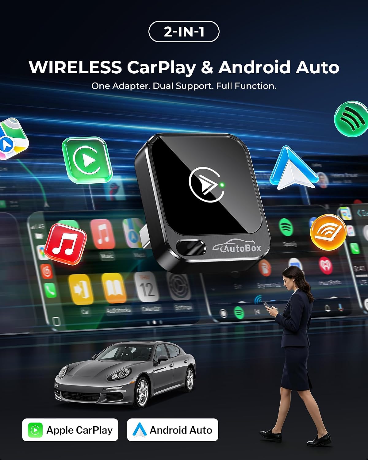 Detalle de Wireless CarPlay and Android Auto Adapter