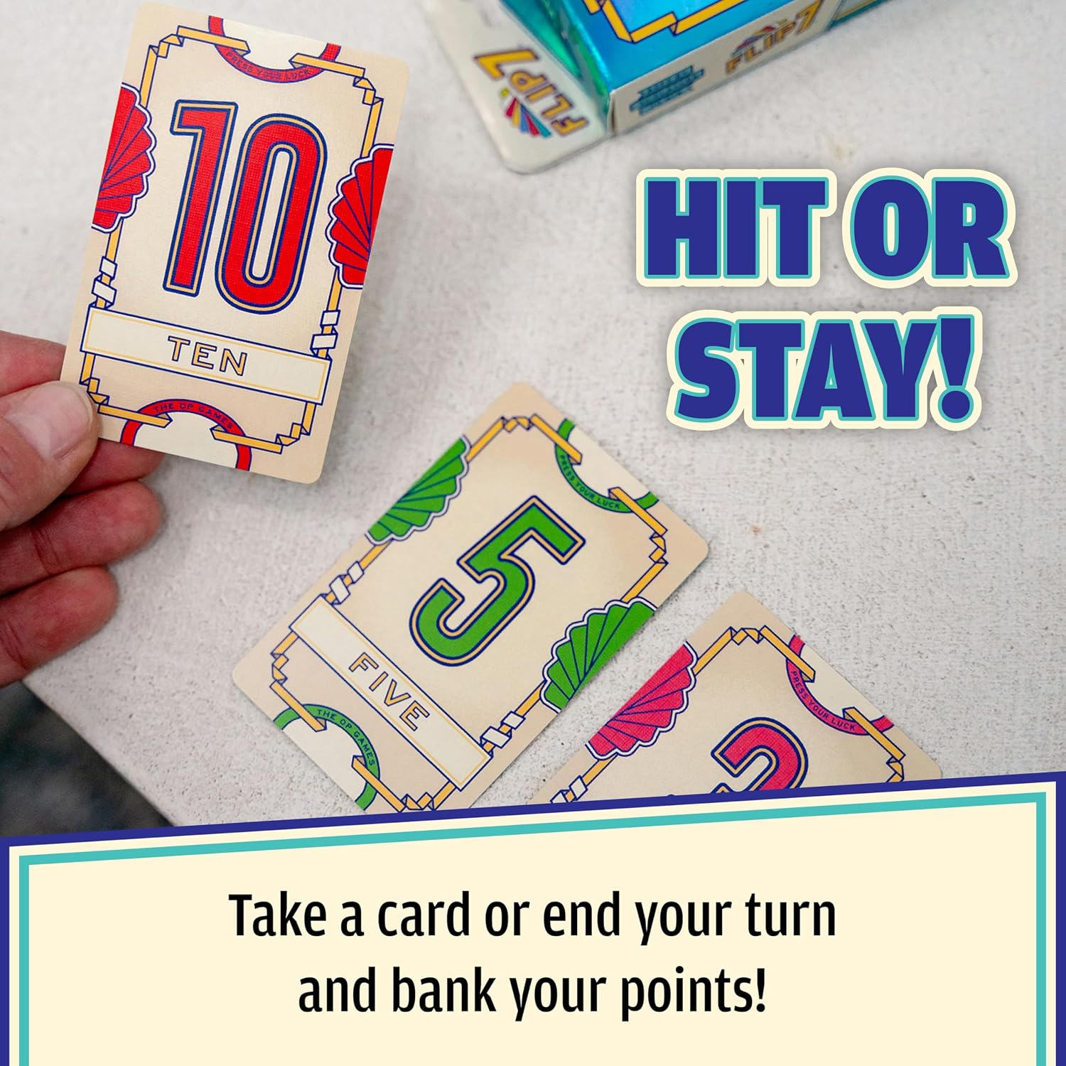 Thumbnail 2 de USAopoly Flip 7: A Quick-Wire Press-Your-Luck Card Game for 3+ Players