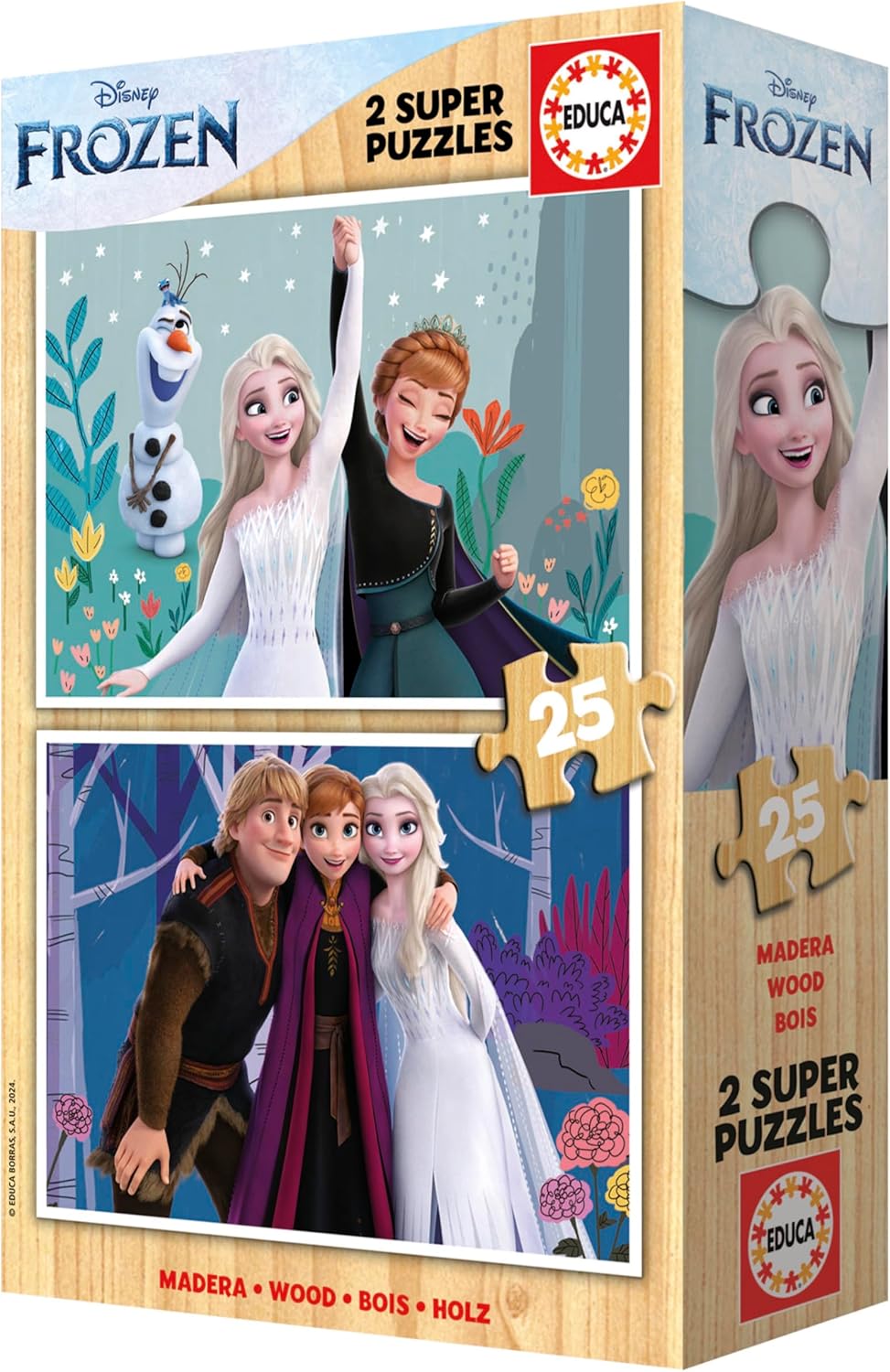 Thumbnail 4 de Educa - Frozen | 2 Puzzles Infantiles de Madera 🧩
