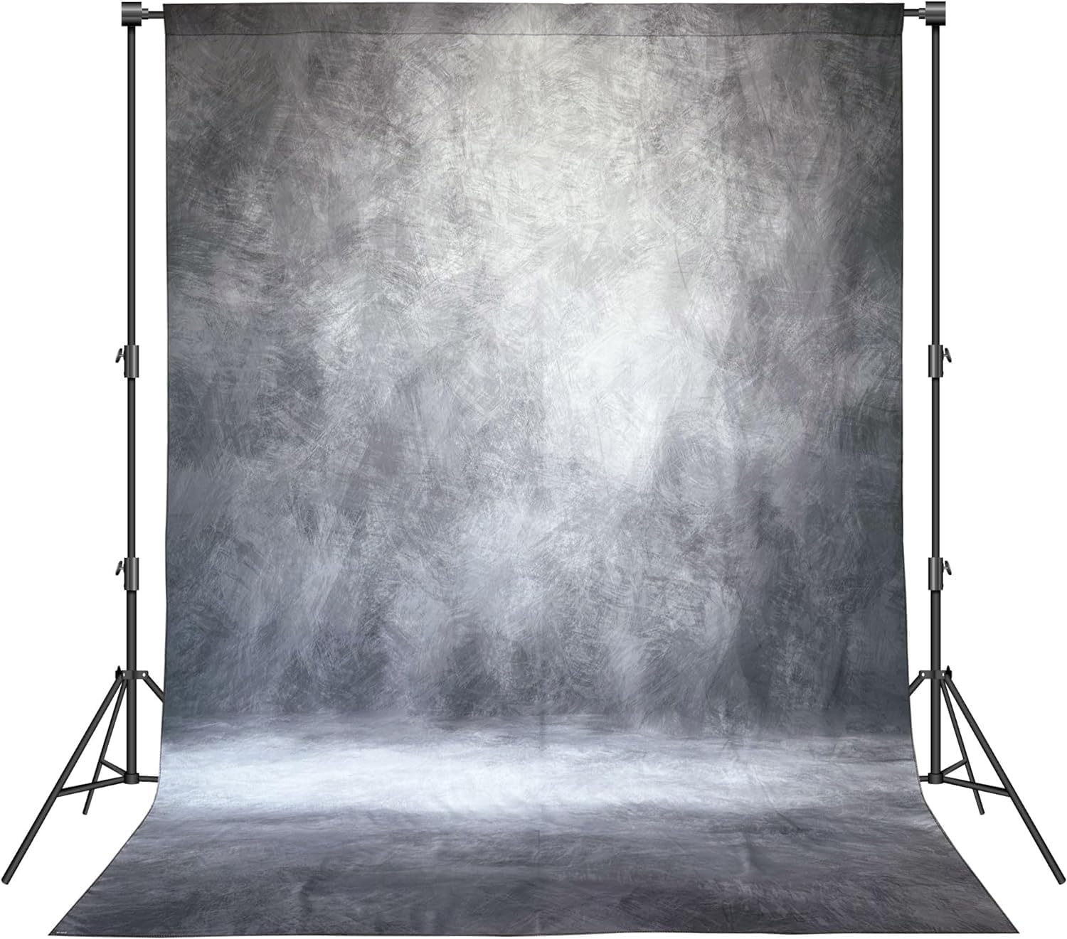 Haboke Abstract Professional Photography Backdrop (Grey, 8x12ft) with Top Roller Pocket