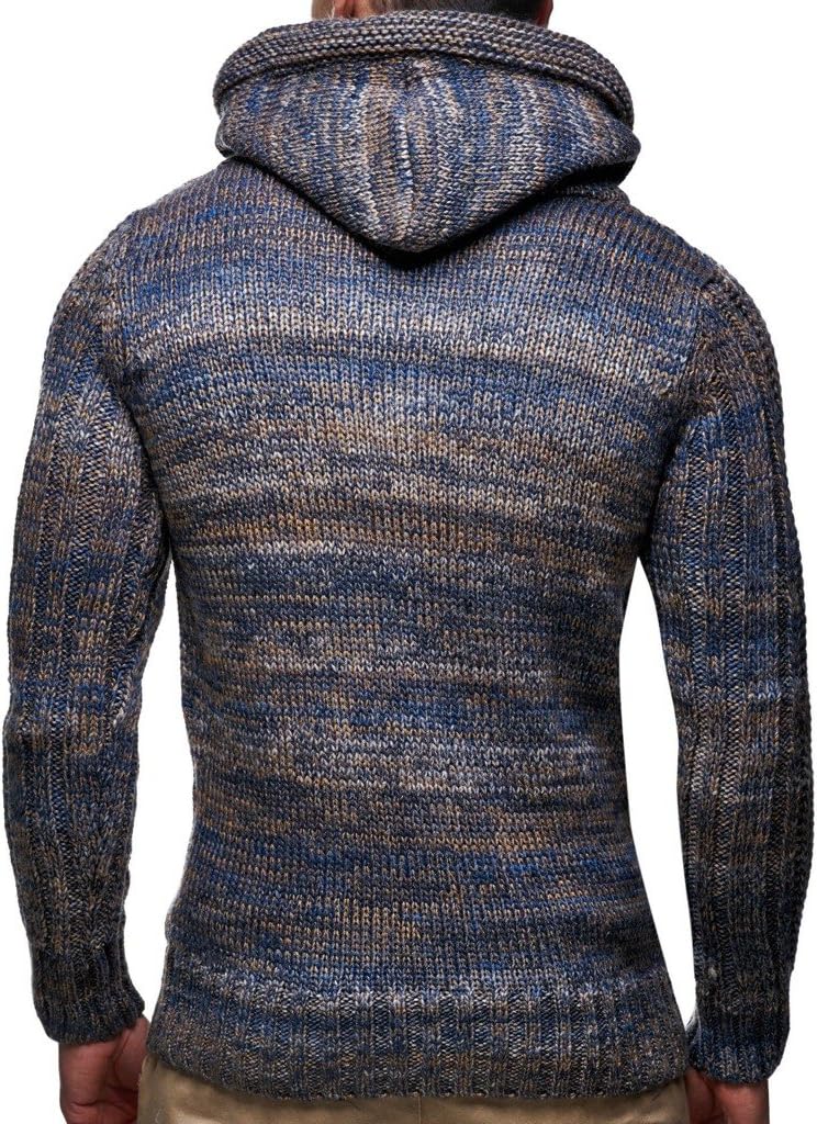 Detalle de Leif Nelson Maglione con Cappuccio LN-6004: eleganza casual e vestibilità Slim