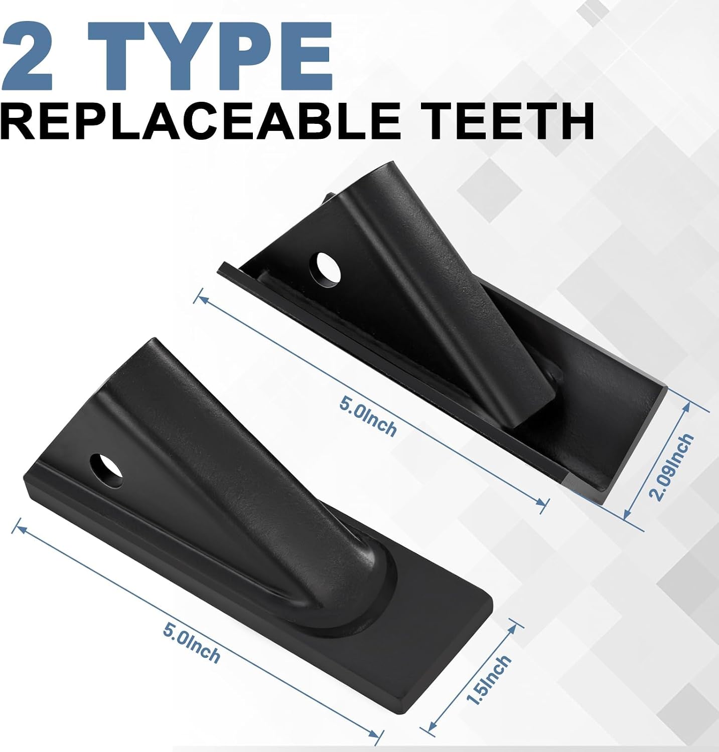 Detalle de NEWBULIG Hitch-Mounted Trencher with Two Replaceable Teeth