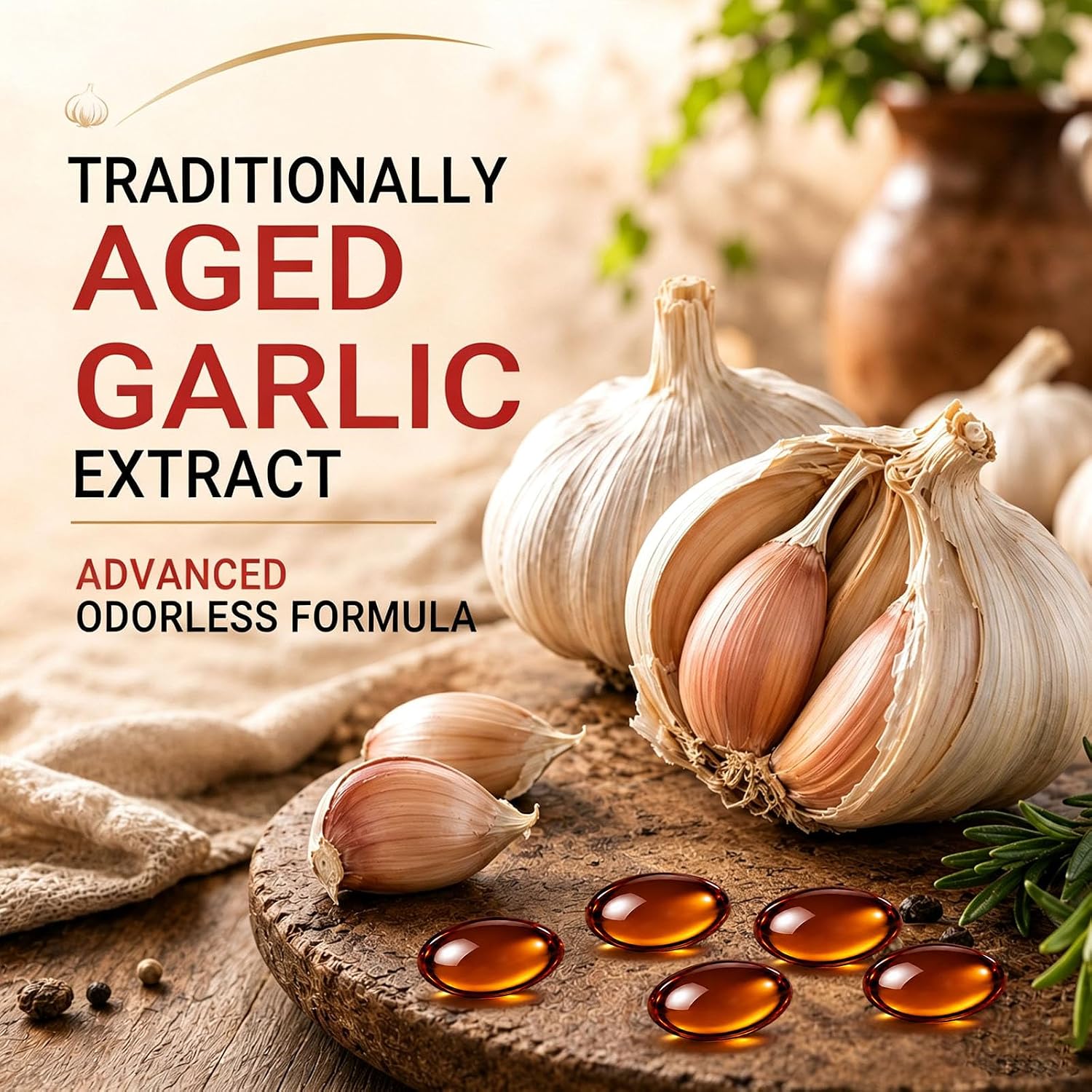 Detalle 2 de GREVIP Aged Garlic Extract Softgels, 120 Count with CoQ10 and Vitamin K2